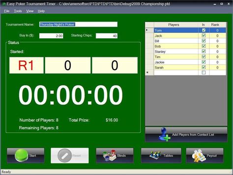 poker tournament timer software